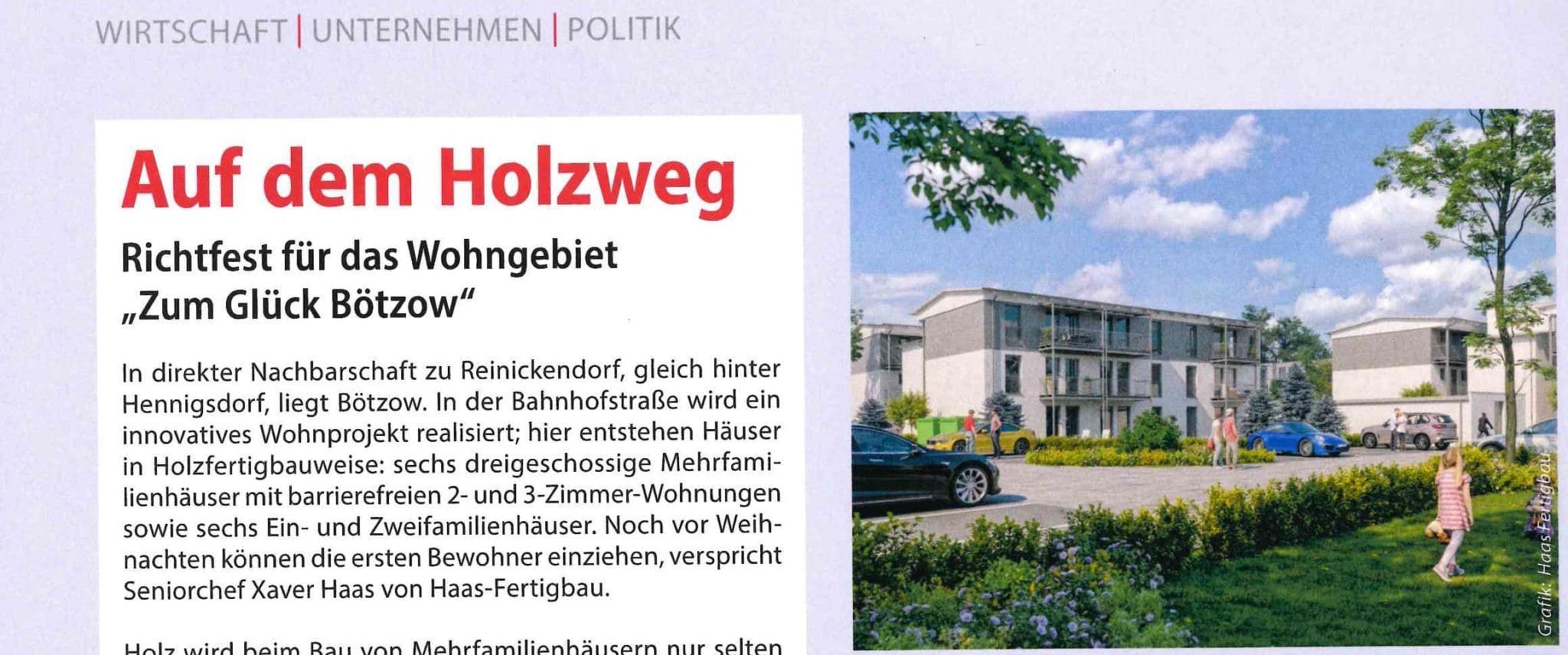 Artikel über Zum Glück Bötzow
