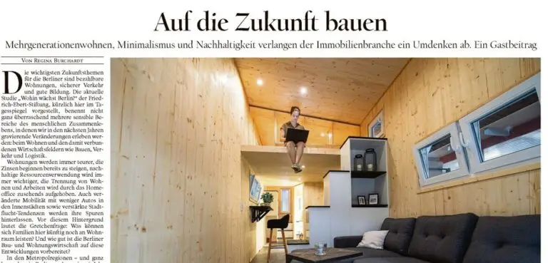 Vorschau - Bericht Tagesspiegel, Auf die Zukunft bauen
