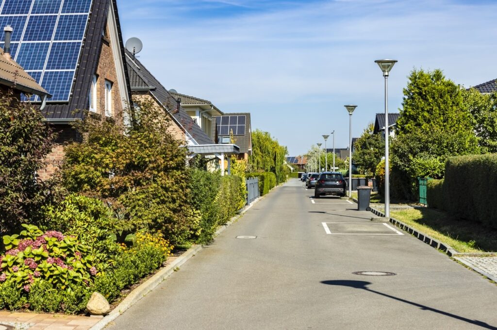 gepflegte Nachbarschaft