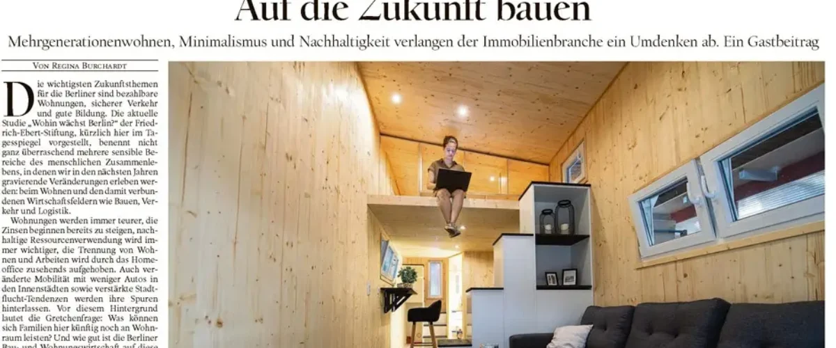 Vorschau - Bericht Tagesspiegel, Auf die Zukunft bauen