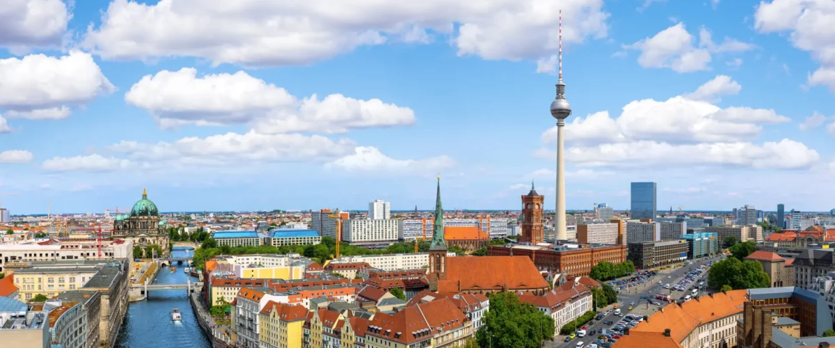Skyline of Berlin, view of the Alexanderplatz