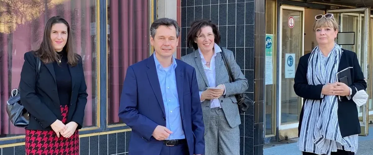 Regina Burchardt und Daniela Ristock mit Uwe Brockhausen und Gudrun Sack